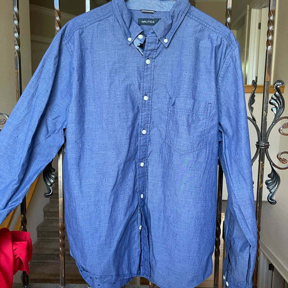 Men’s Nautica Chambray Button Up